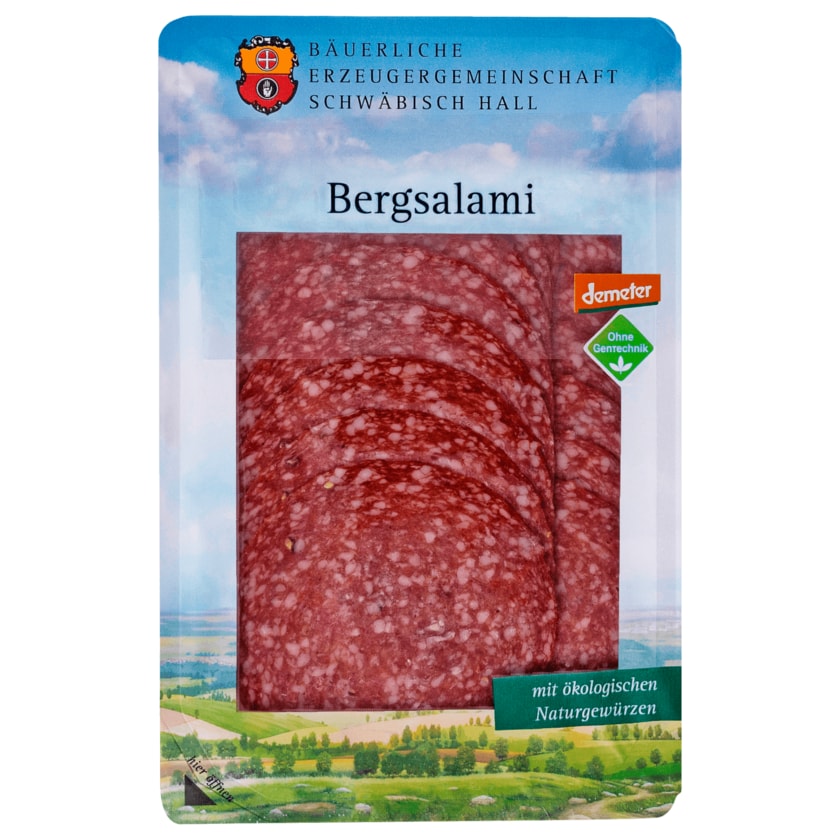 Bäuerliche Erzeugergemeinschaft Schwäbisch Hall Bio demeter Bergsalami 80g